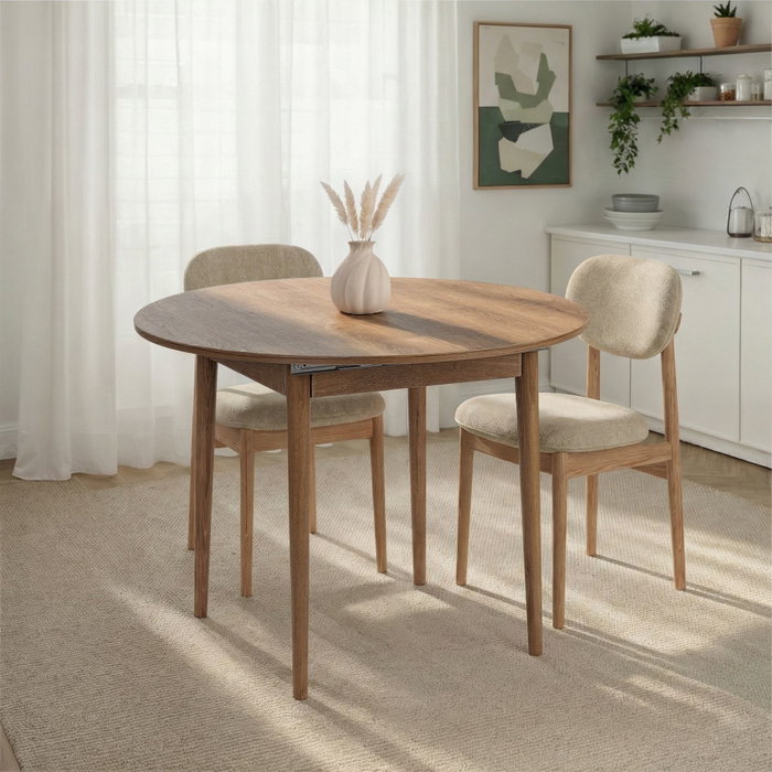 Hanah Home Mesa de Comedor Extensible Viona Roble Kafkas Hanah Home Mesa de Comedor Extensible Viona Roble Kafkas